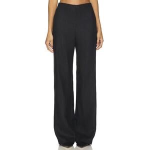 NWT Pearl Linen Viscose Riviera Pants Sabato Black High Waist 8